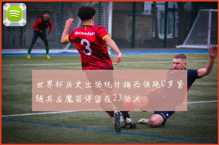 世界杯历史出场统计梅西领跑C罗紧随其后魔笛停留在23场次